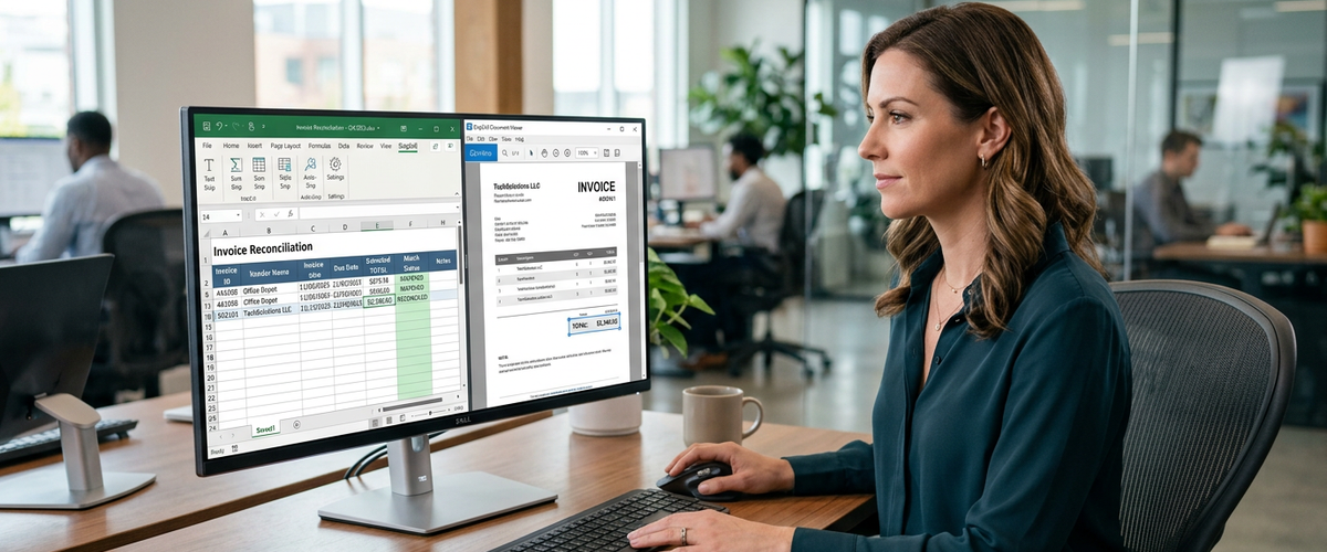Excel-centric document data extraction workflow